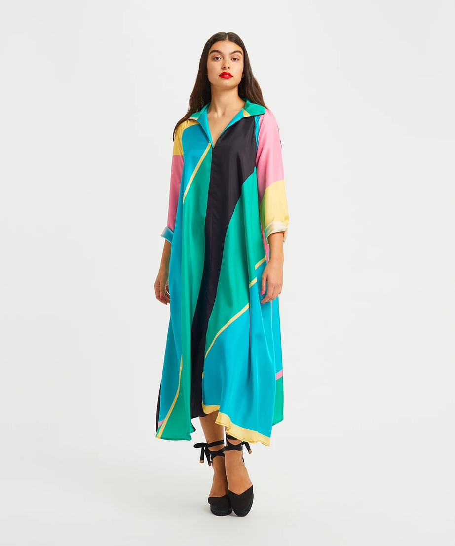 French Crepe Kaftan - Elegant and Flowing Maxi Dress Women's Caftan
