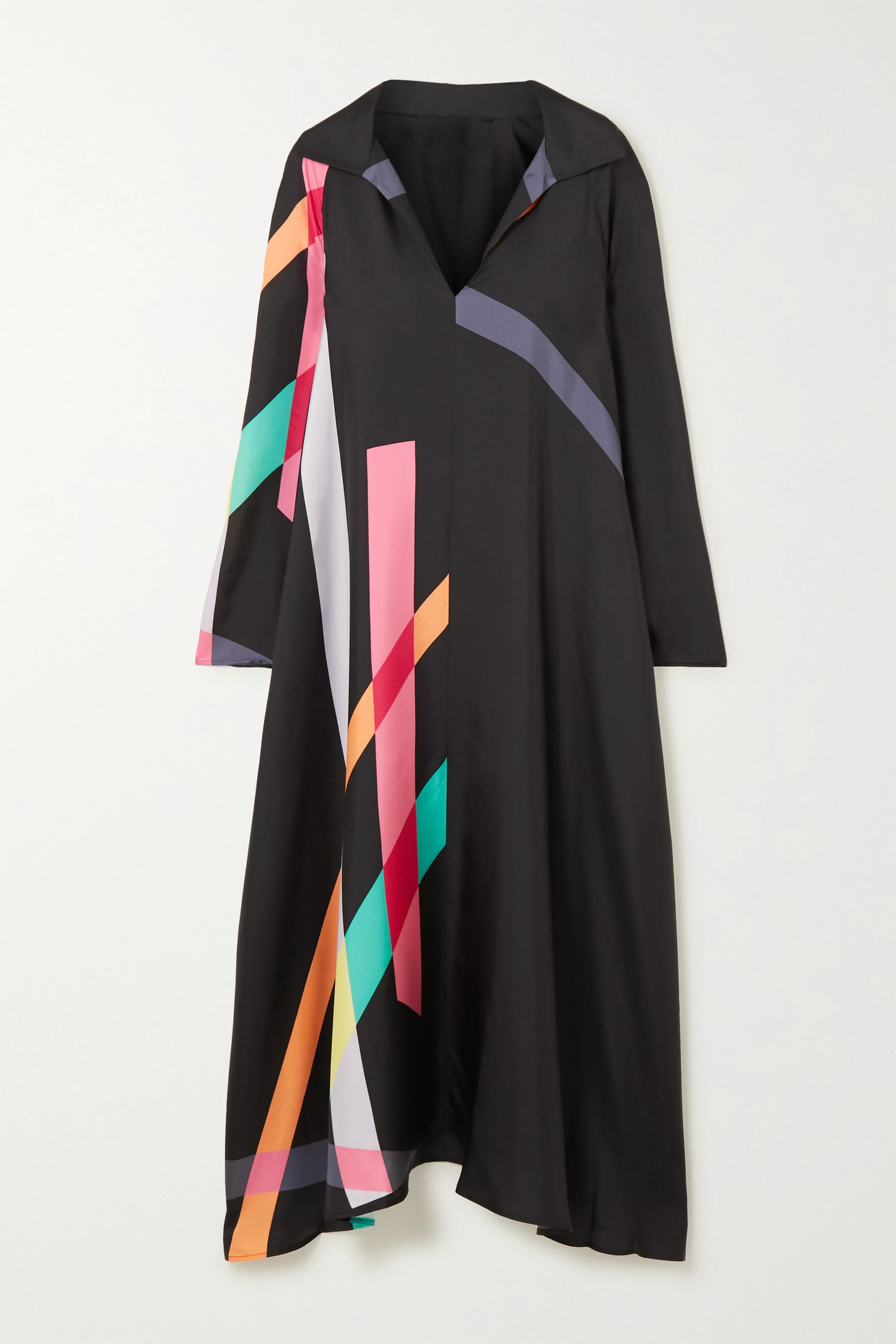 Luxury Soft Crepe Silk Kaftan, Lightweight Caftan For Women's