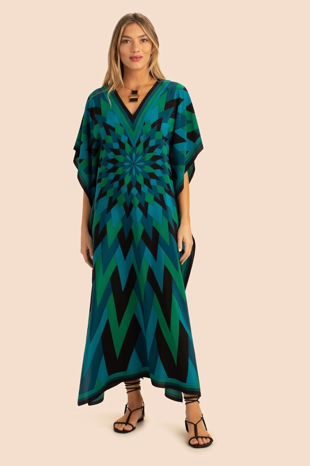 Elegant Silk Crepe Kaftan - Luxurious, Lightweight Caftan For Women's