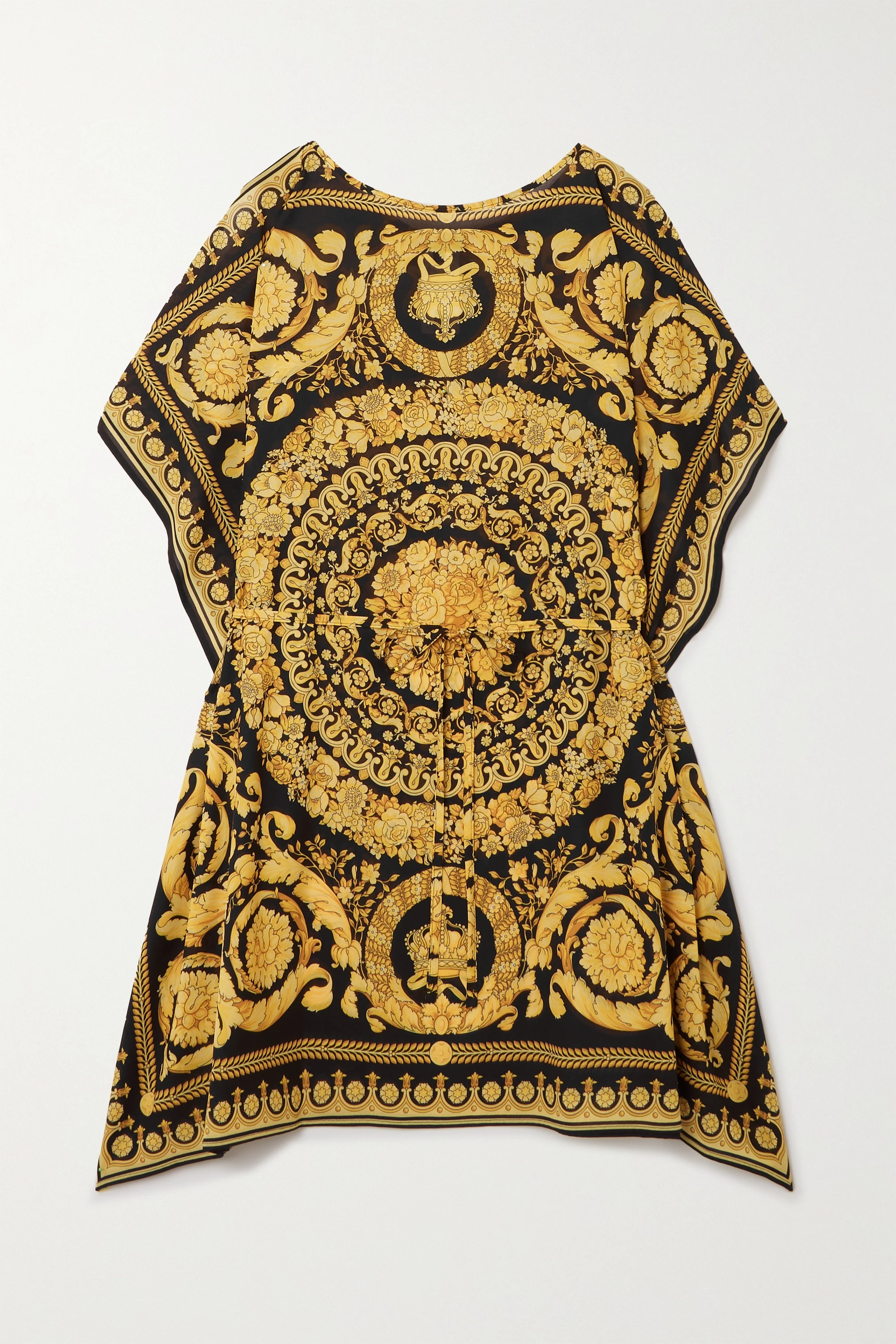 French Moss Printed Occasion Wear  Women's Short Kaftan