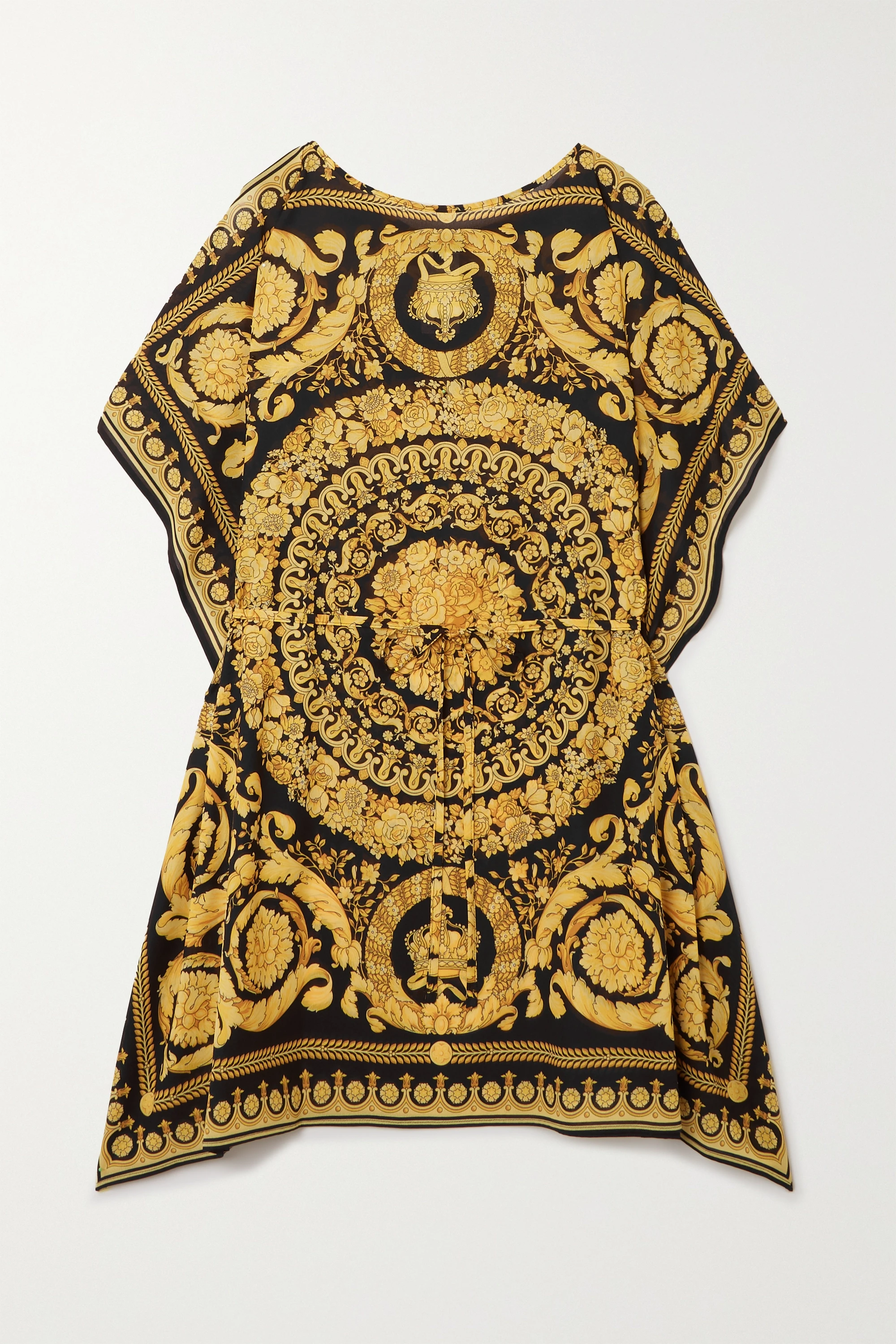French Moss Printed Occasion Wear  Women's Short Kaftan