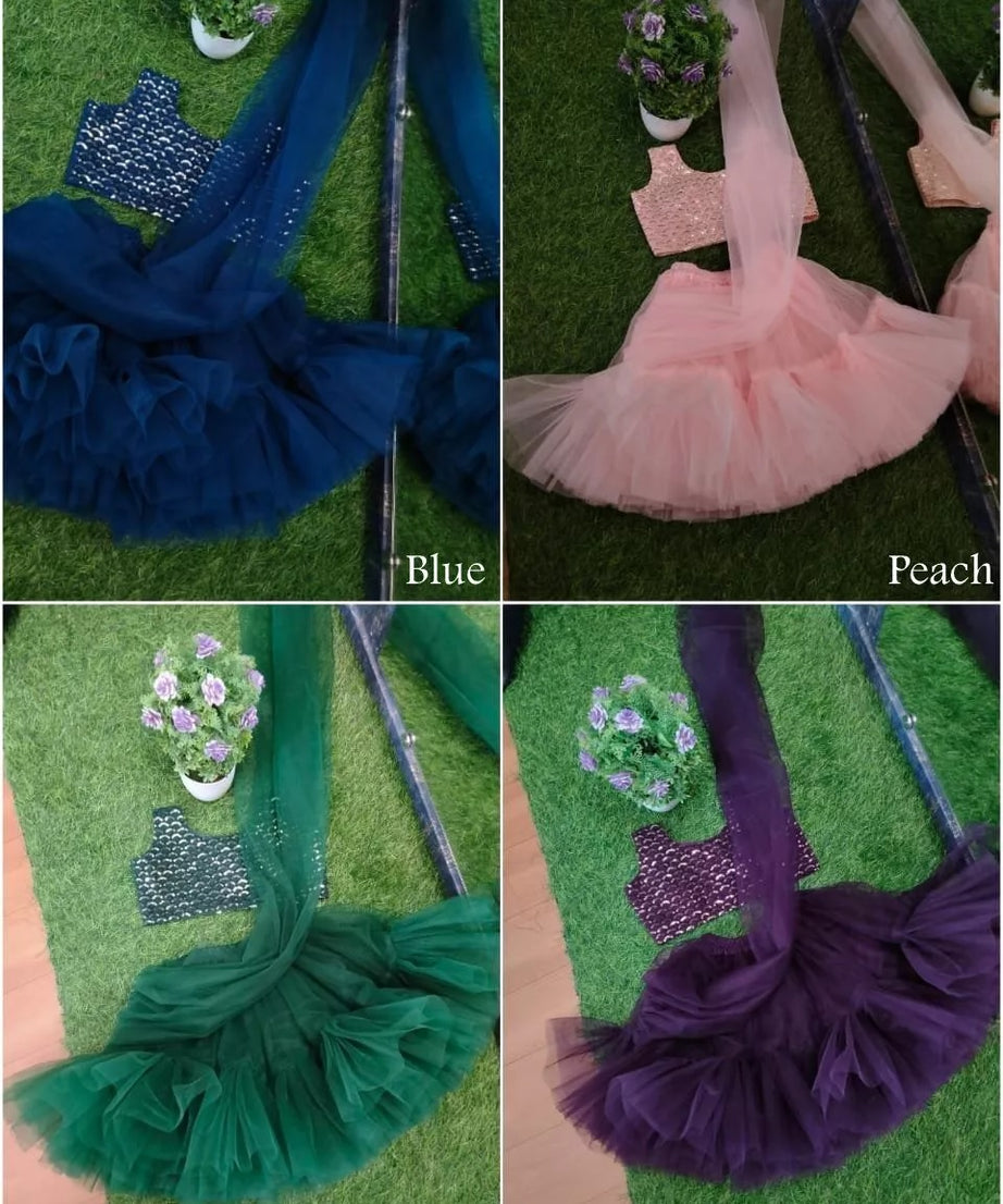 Heavy Net Full Flair Lehenga Dress