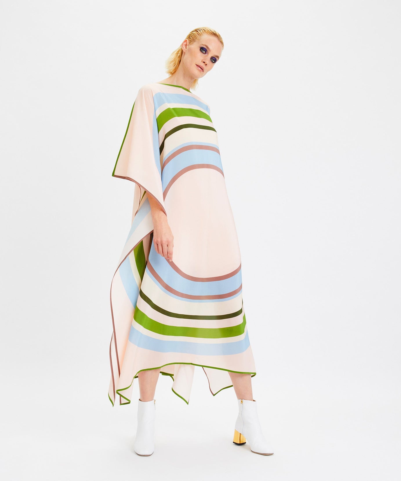 Women's Silk Crepe Kaftan - Flowy and Comfortable Evening Wear Caftan