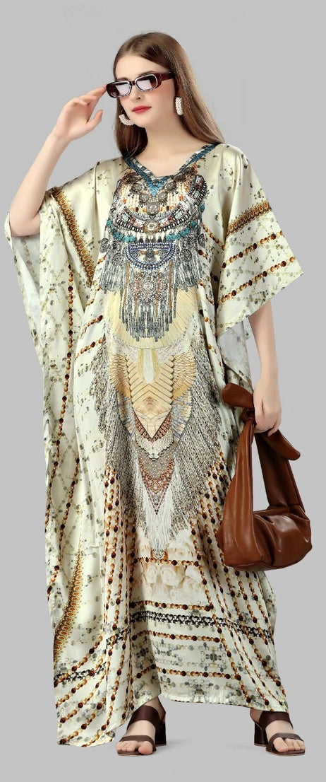 Kaftan Dresses for Women Free Size Batwing Sleeve Caftans Long Bathing Suit
