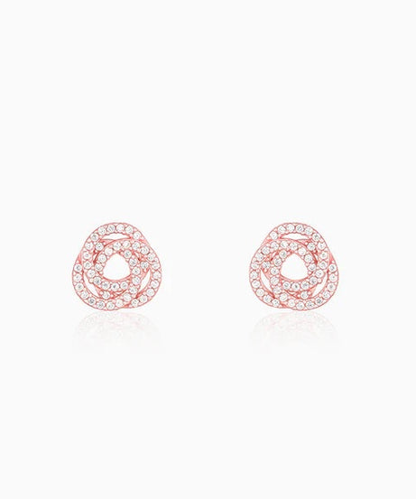 Rose Gold Embrace Stud Earrings