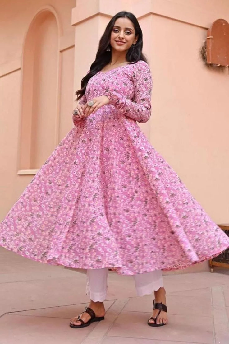 Full Stitched Bollywood Classic Georgette Anarkali Kurti & Top