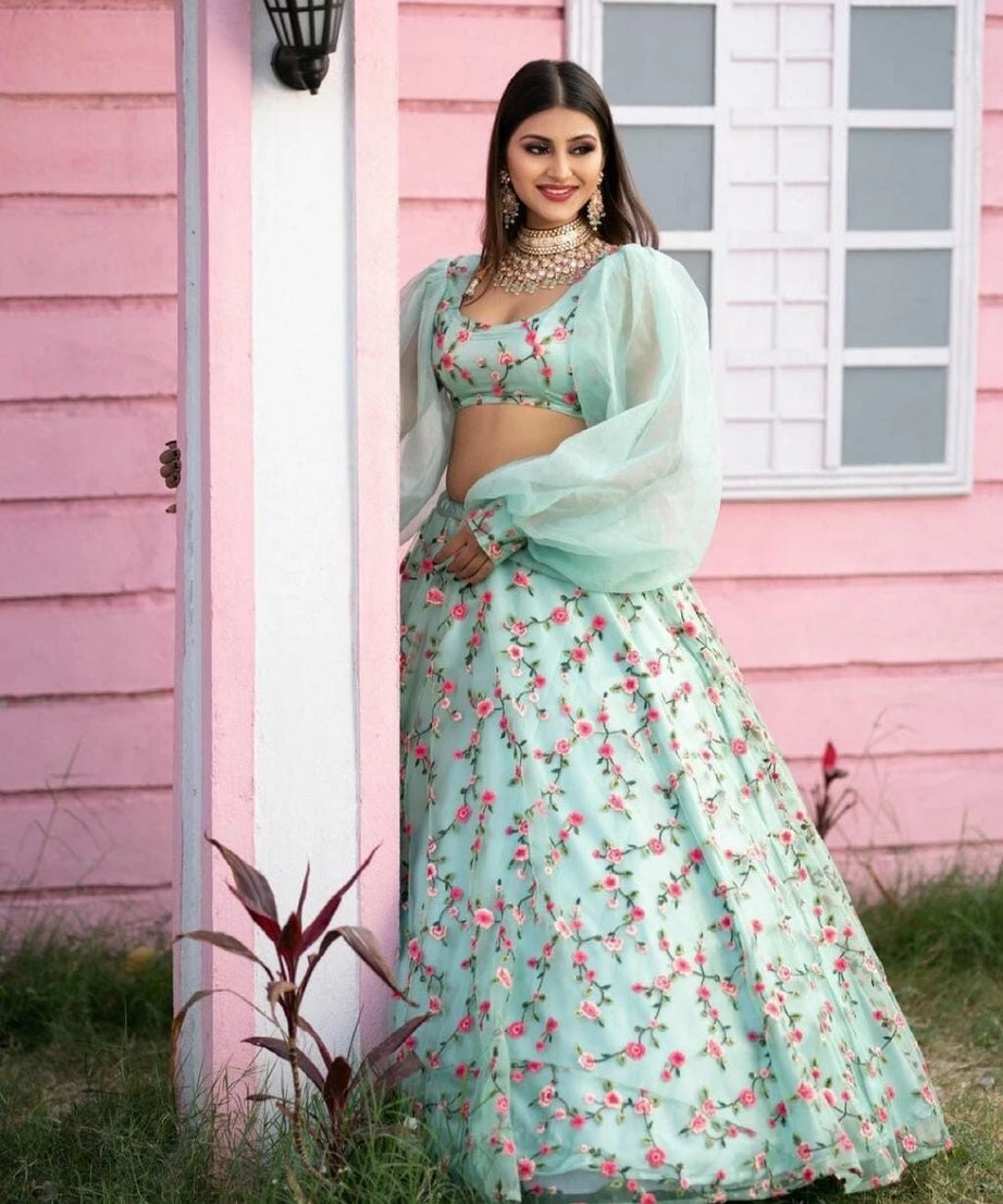 Heavy Organza Silk Designer Exclusive Classic Lehenga Blouse Dupatta