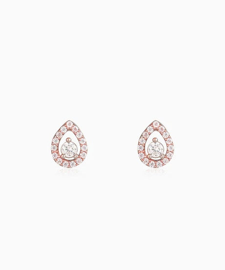 Rose Gold Drop Studs