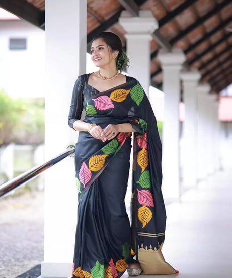 Luxurious Red Banarasi Silk Saree with Heavy Zari Border Sari & Blouse