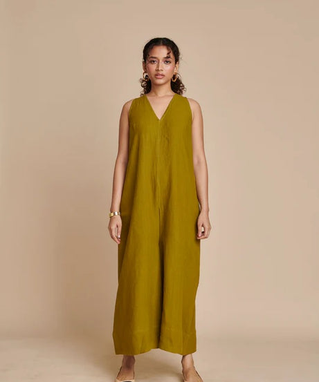 Linen Flared Jumpsuit