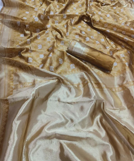 Banarasi Soft Silk Sari With Blouse
