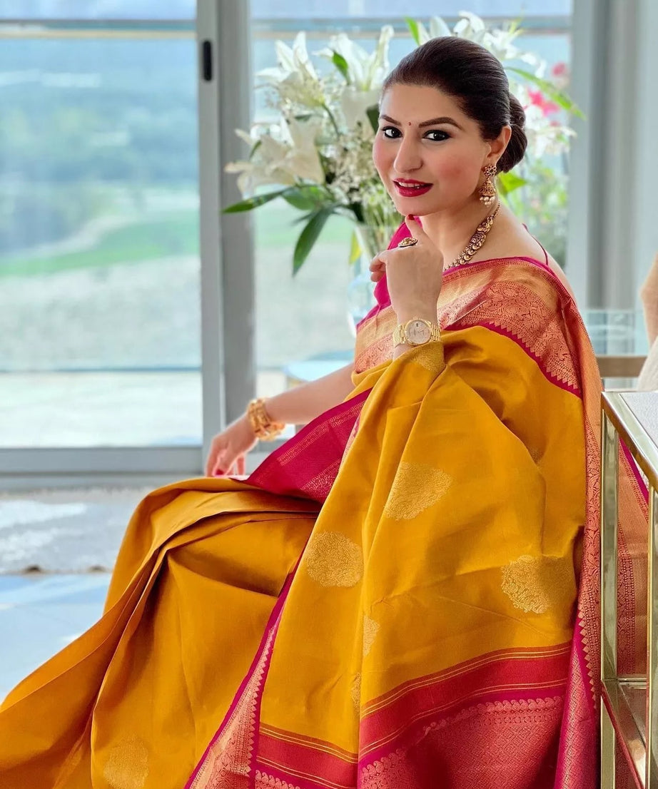 Soft Lichi Silk With Jacquard Work Wedding Saree With Blouse