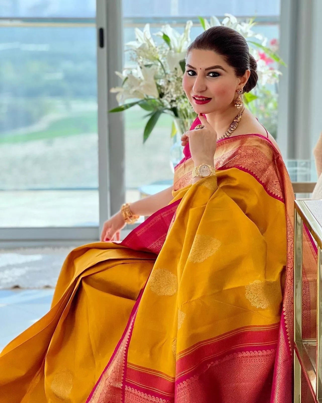 Soft Lichi Silk With Jacquard Work Wedding Saree With Blouse