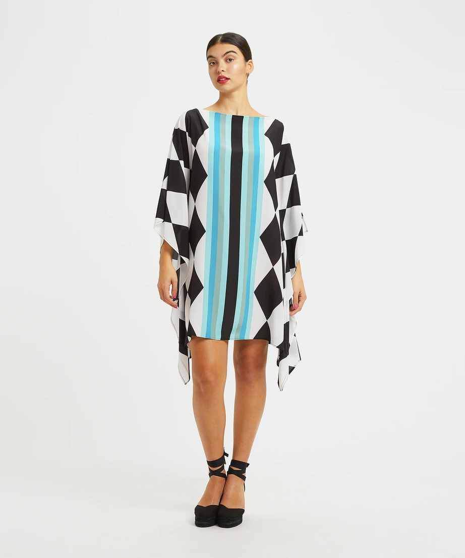 Soft Silk Crepe Kaftan - Luxurious Flowing Dress for Women's