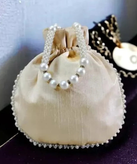 Pearl Embroidered Handbag Potli Bag