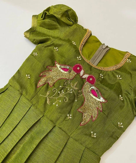 Soft Dolla Silk Full Stitched Wedding Wear Girls Lehenga Blouse