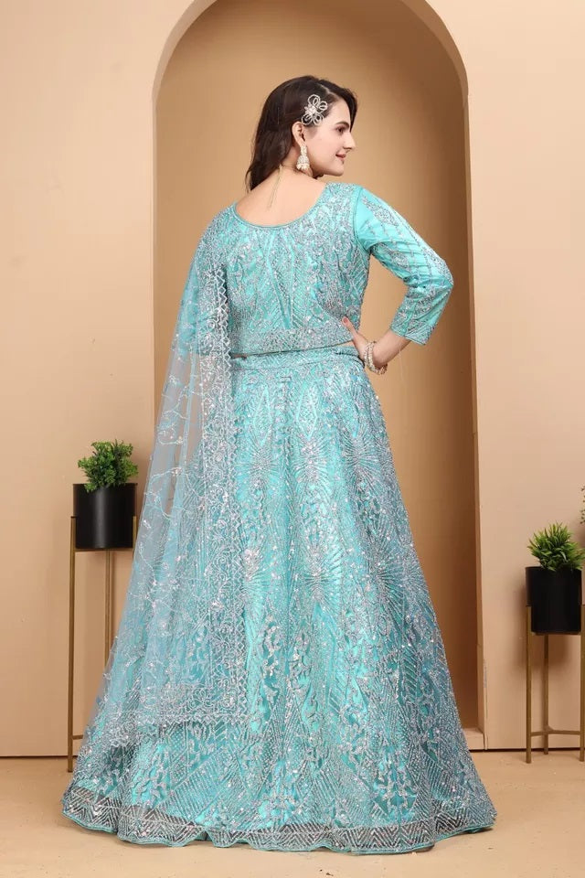 Diamond And Glitter Sequence Design Work Lehenga Choli