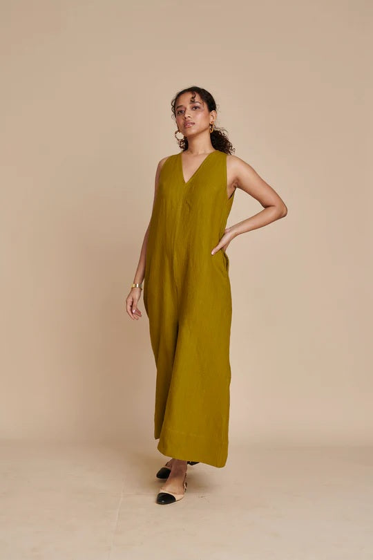 Linen Flared Jumpsuit