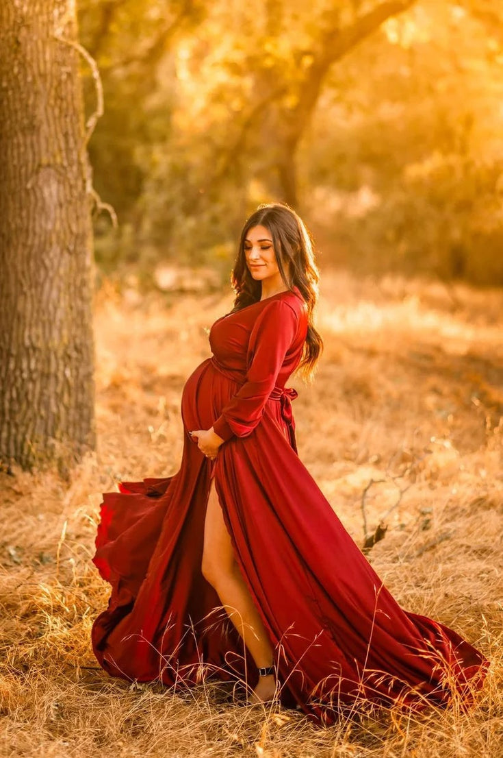 Black Maternity Dress for Baby Shower Maternity Photo Shoot Dress