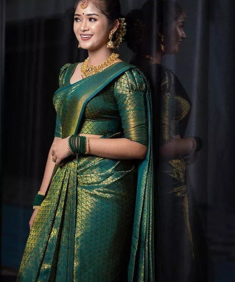 Soft Lichi Silk Rich Pallu & Jacquard Work