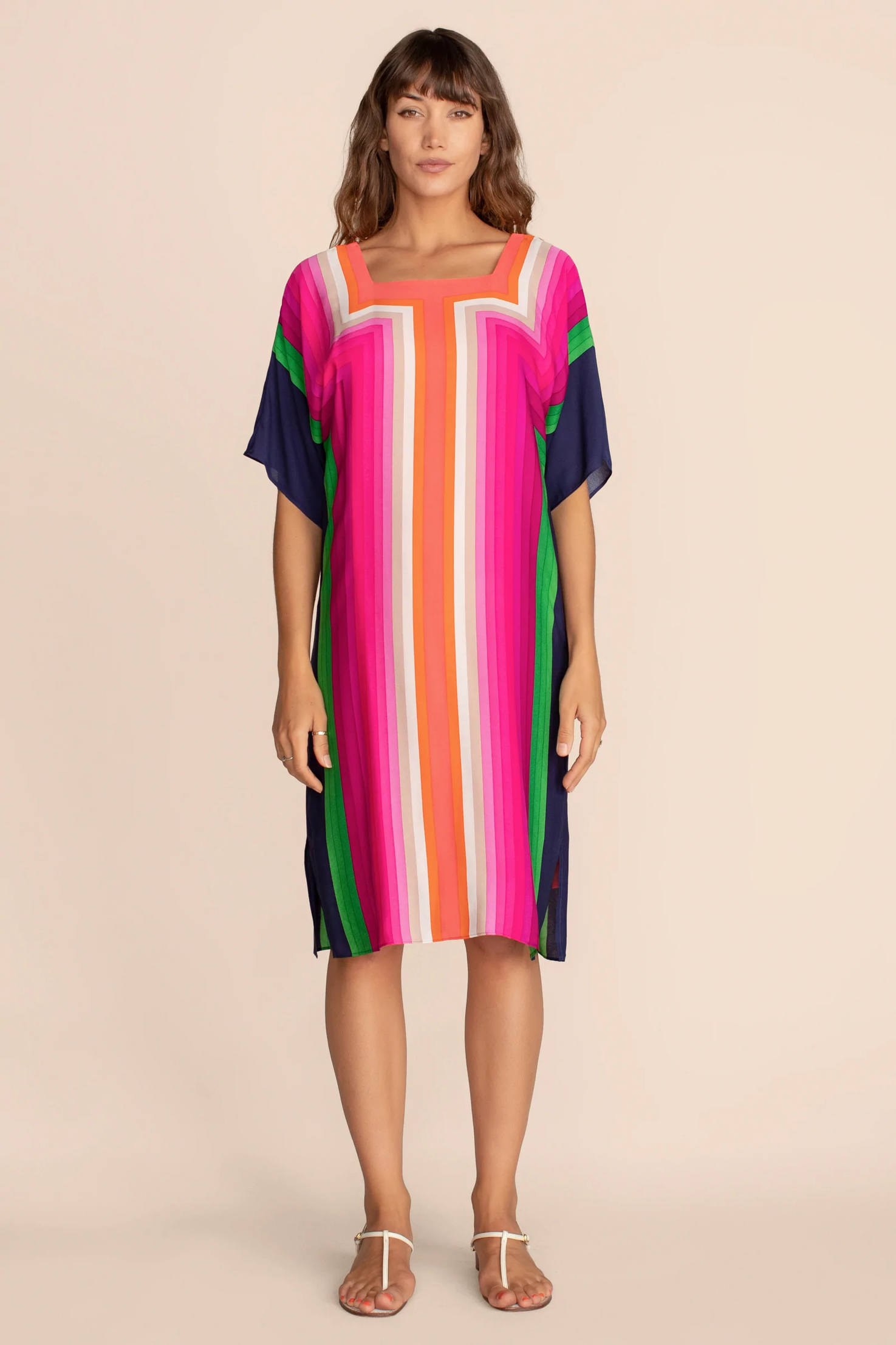 Silk Crepe Kaftan , Stylish Casual Wear Caftan For Women's