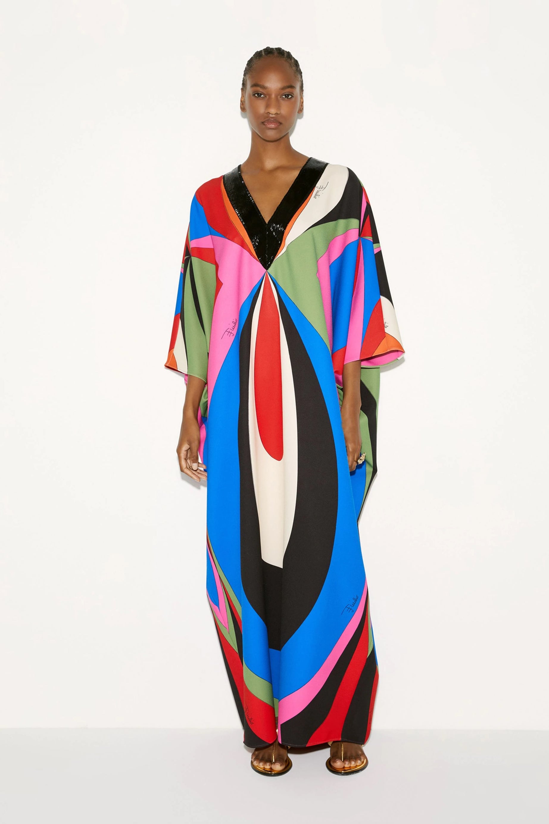Korean BSY With Sequence Work Long Kaftan For Women's