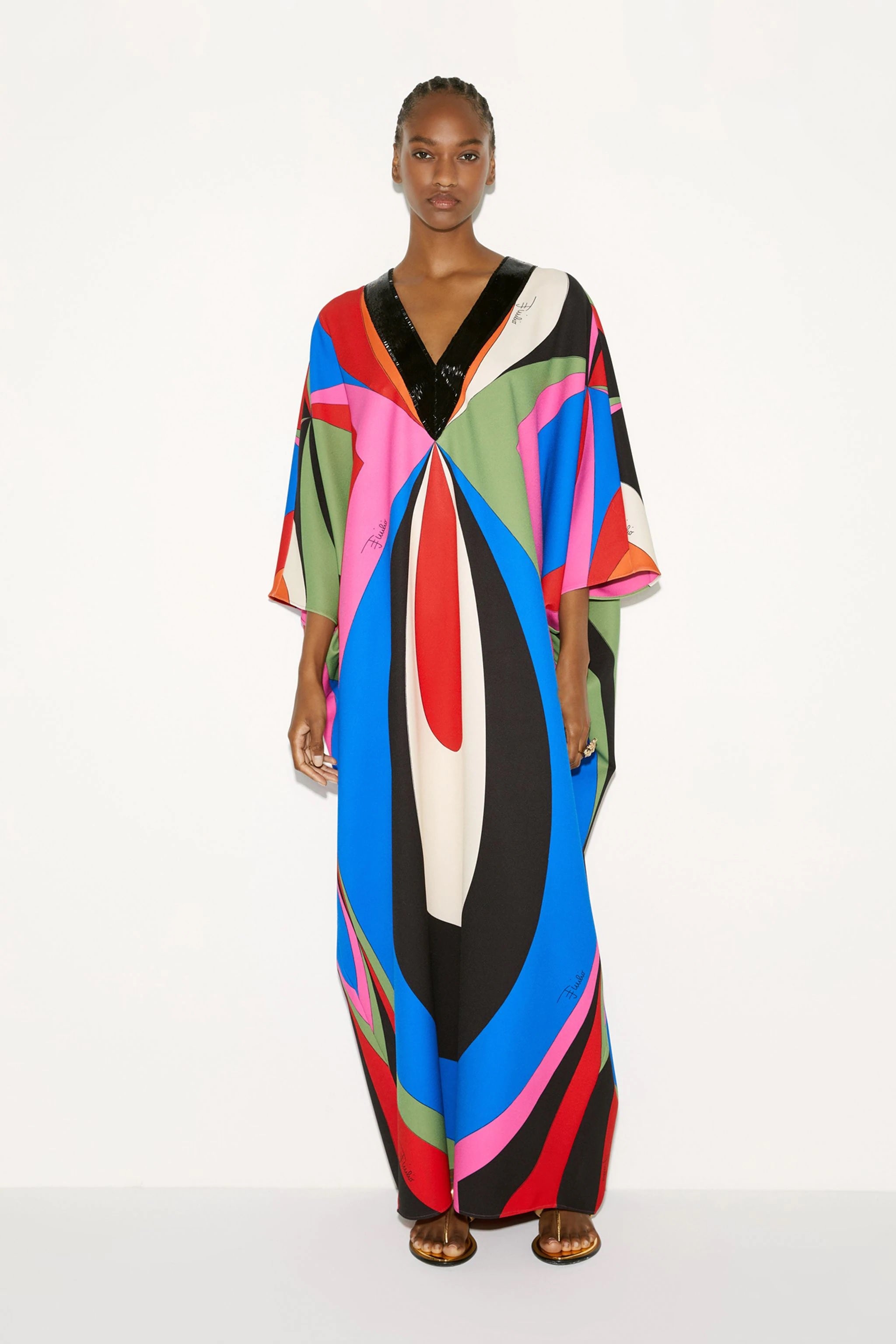 Korean BSY With Sequence Work Long Kaftan For Women's