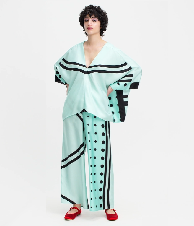Soft Satin Silk Co-ord Set , Printed Women's Co-ord