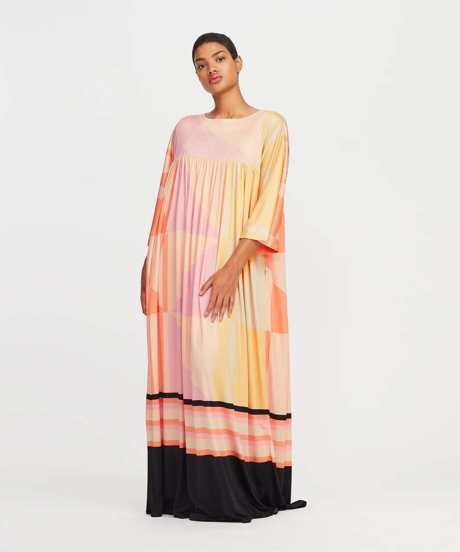 Flowy Rayon Cotton Maxi Kaftan, Lightweight and Breathable Caftan For Women's