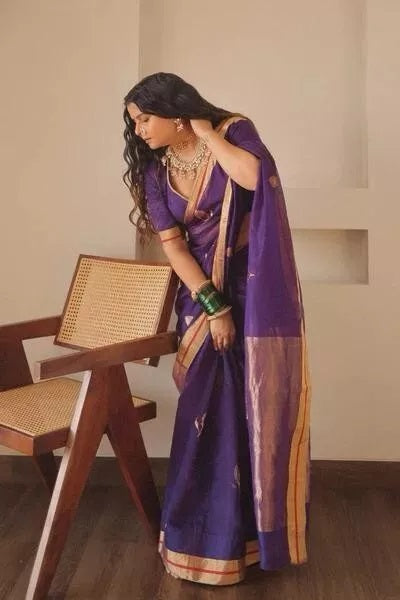 Designer Soft Lichi Silk Saree, Wedding Wear Sari & Blouse