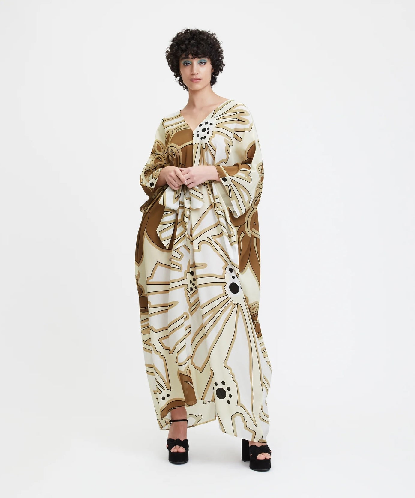 Women's French Moss Kaftan - Flowy Summer Beach Wear Caftan