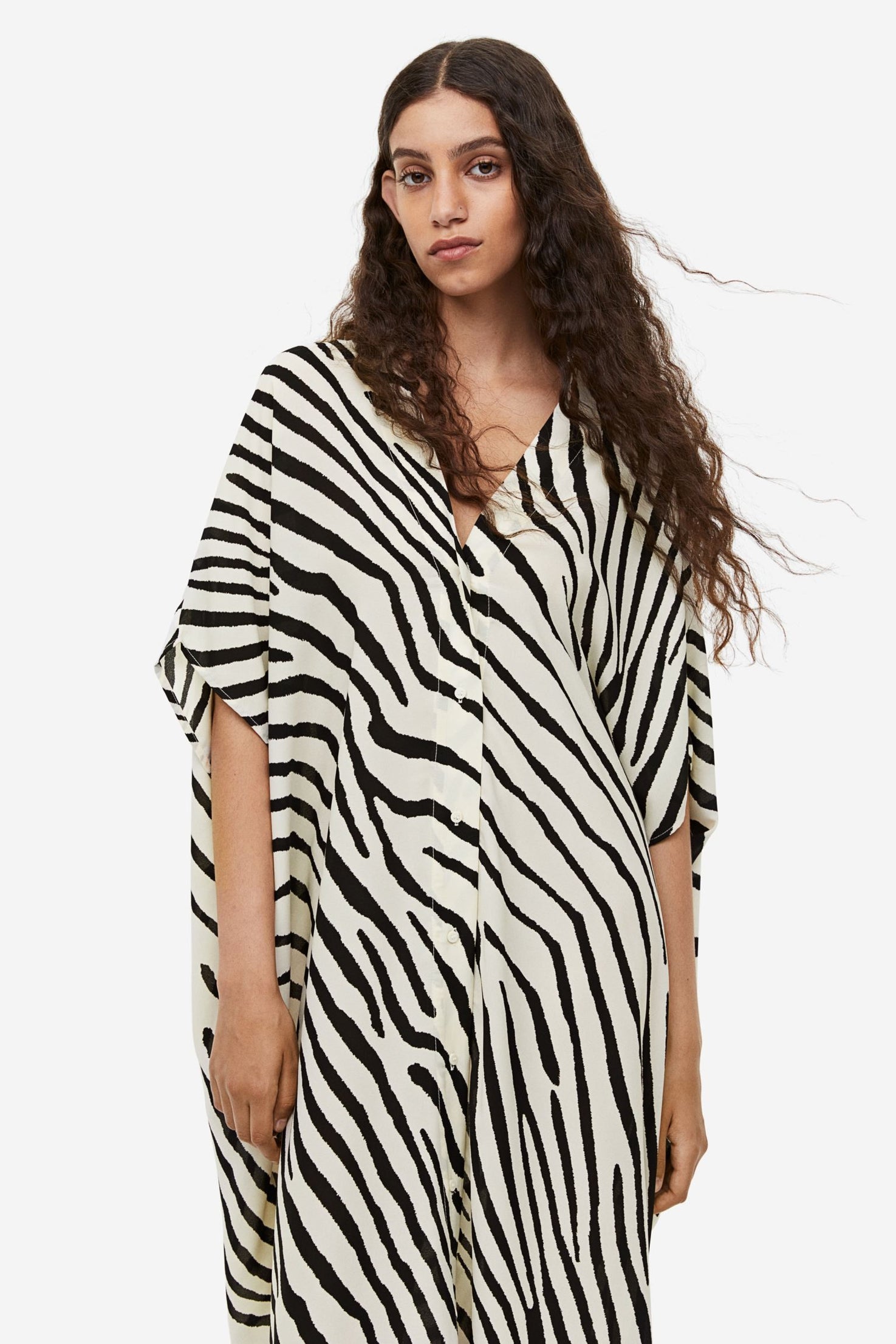 Korean BSY Digital Printed Casual Wear Long Kaftan For Women's