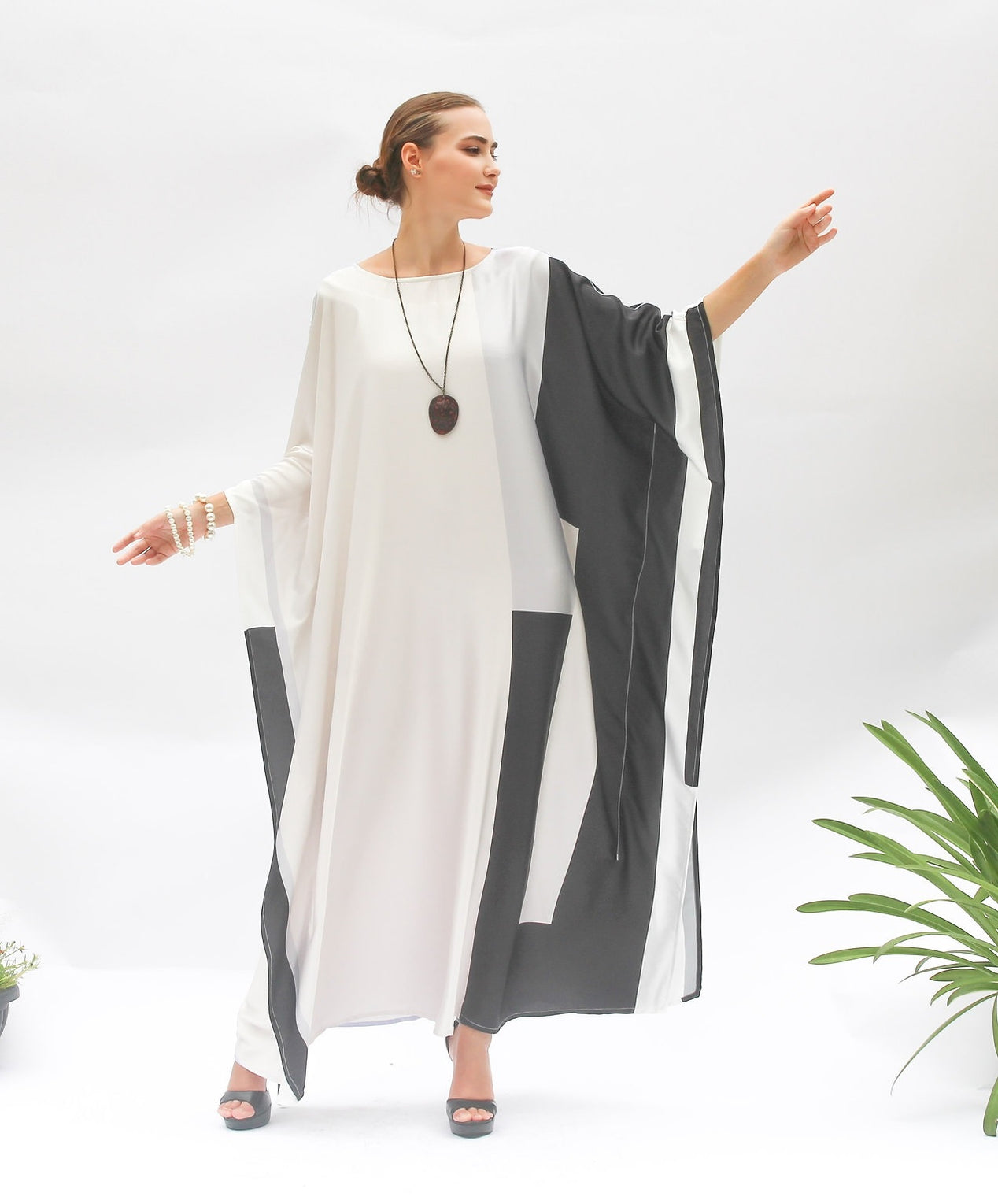 Soft Satin Silk Kaftan - Luxurious Maxi Dress for Women's