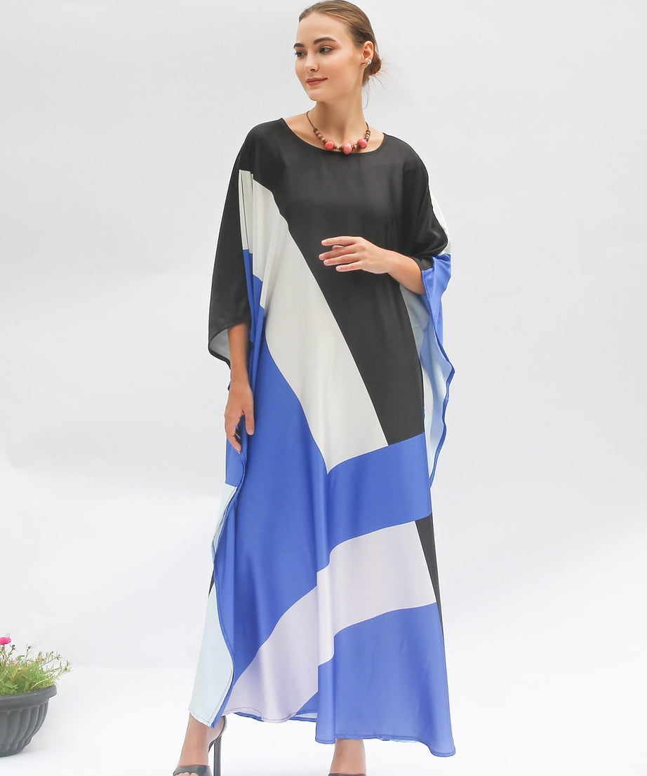 Premium Soft Satin Silk Kaftan - Flowy and Comfortable Caftan For Women's