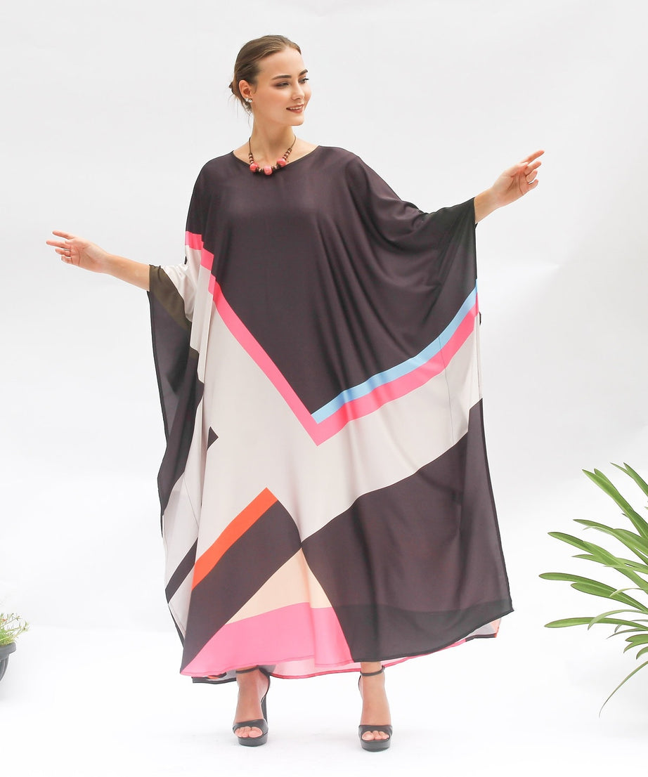 Luxury Soft Satin Slik Kaftan, Casual Wear Caftan For Women's