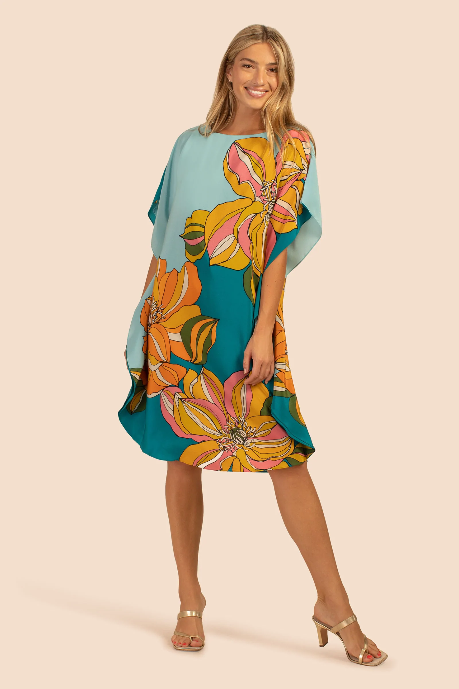 Luxury Silk Crepe Kaftan – Lightweight and Elegant Caftan For Women's