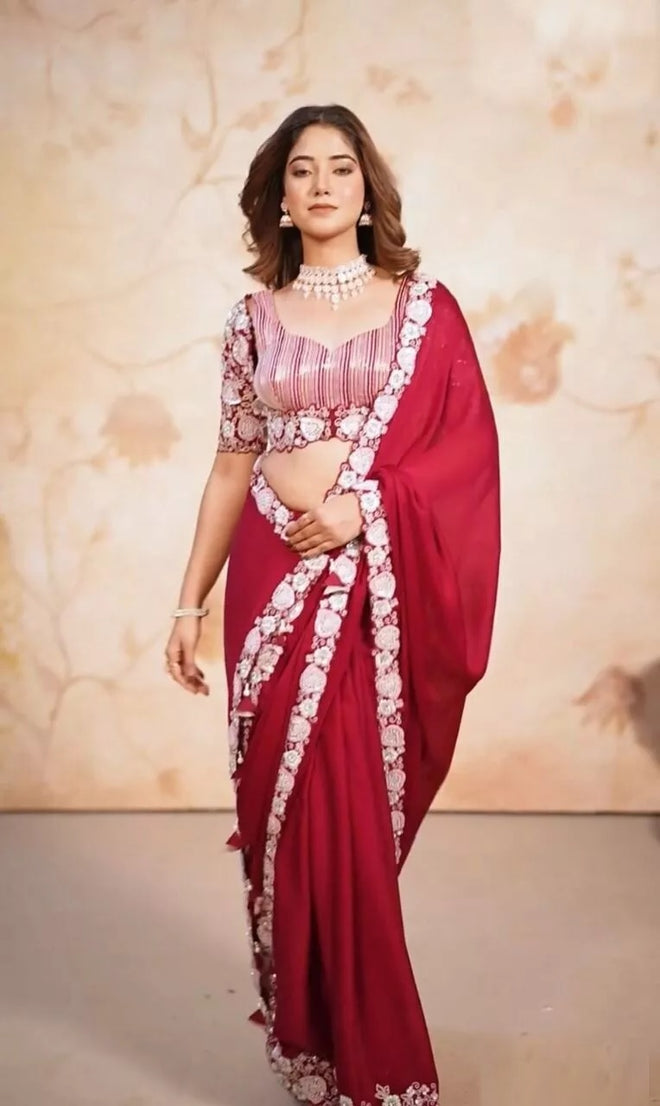 Soft Black Rangoli Silk Classic Wedding Saree,Party Wear Stylish Sari