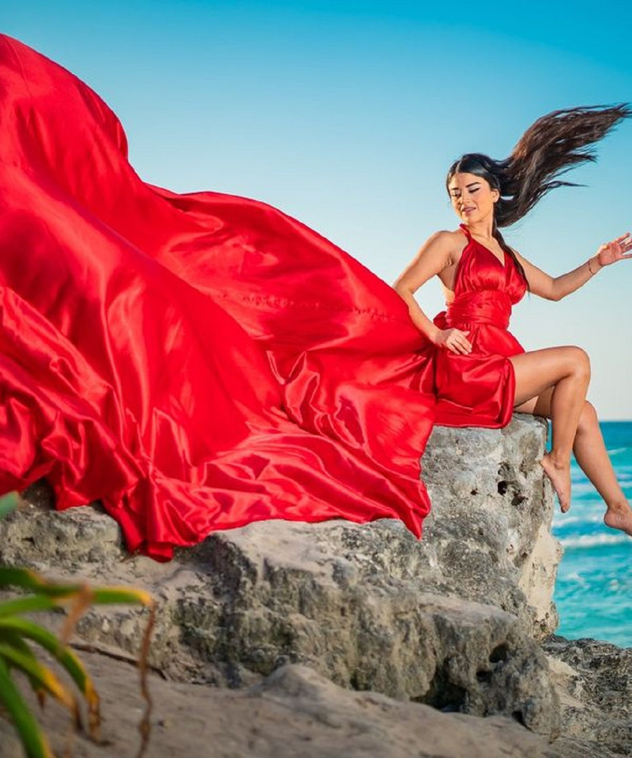 Long Flying Dress | Flying Dress for Photoshoot| Train Dress