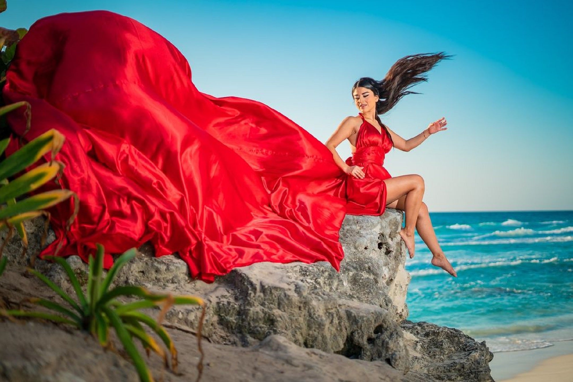 Long Flying Dress | Flying Dress for Photoshoot| Train Dress