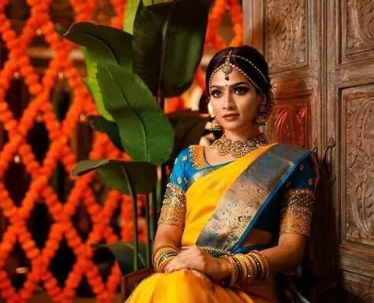Soft Lichi Silk &  Jacquard Work Saree With Blouse