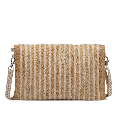 Embellished Structured Sling Bag with Tasselled