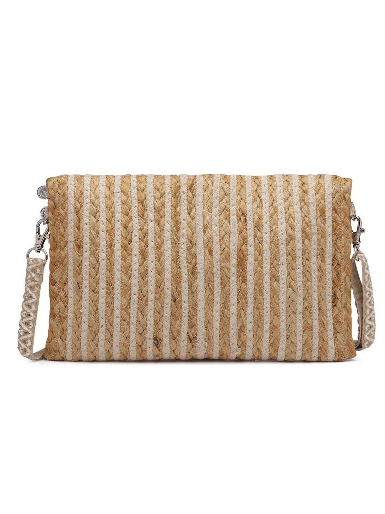 Embellished Structured Sling Bag with Tasselled