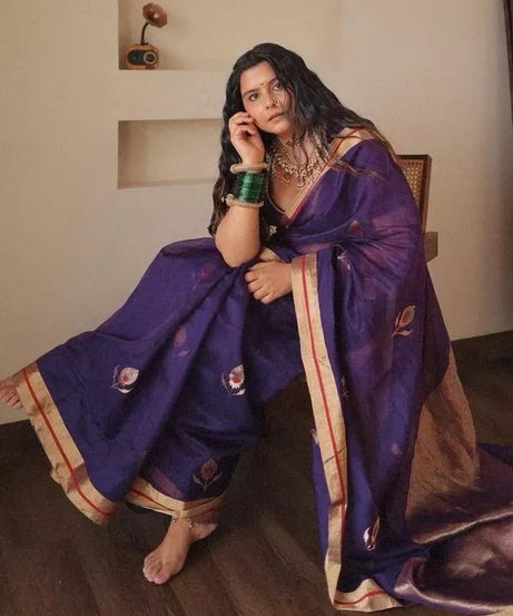 Designer Soft Lichi Silk Saree, Wedding Wear Sari & Blouse