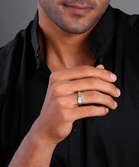 Silver Fibonacci Ring For Him