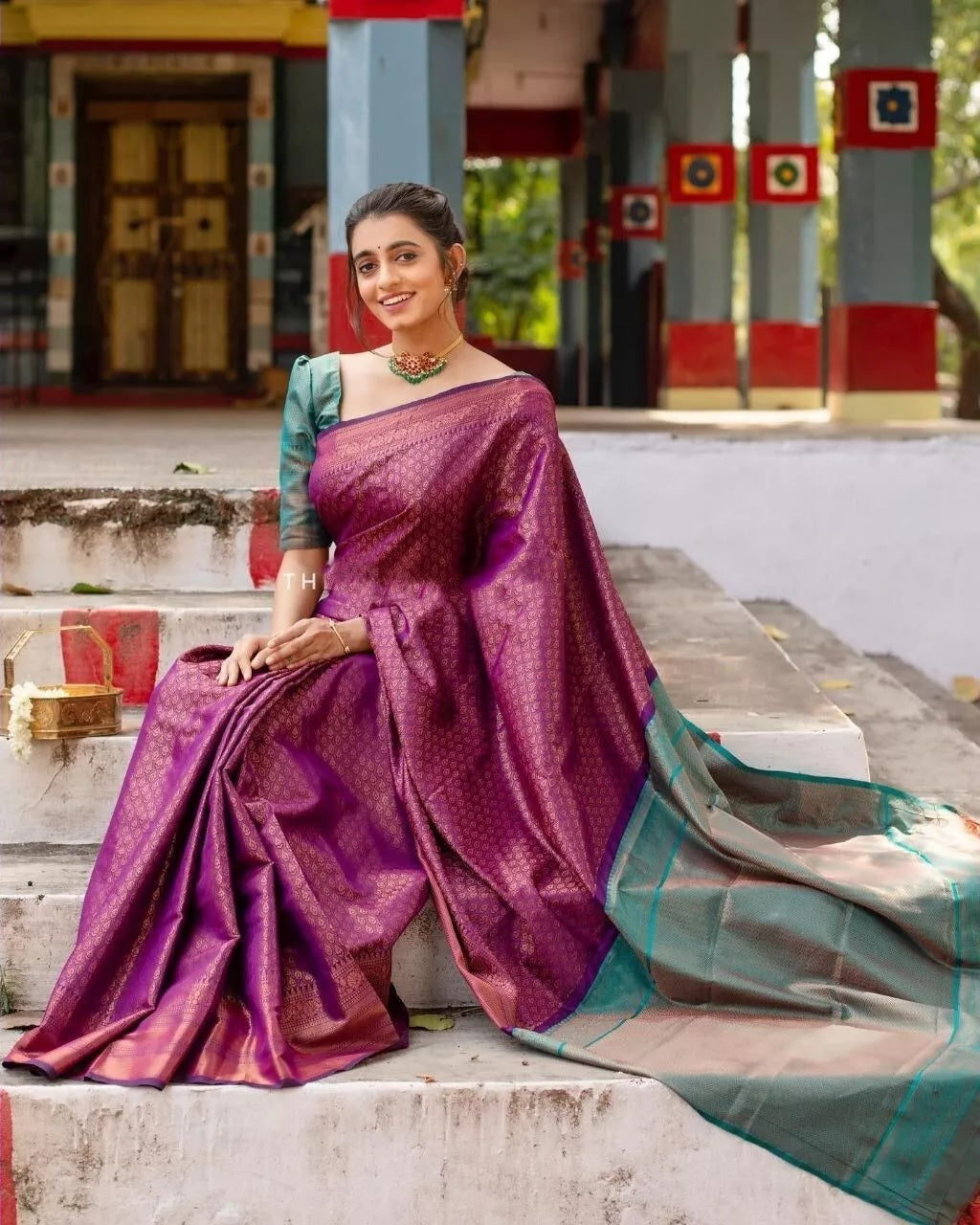 Soft Lichi Silk Saree With Blouse,Indian Party Wear Sari