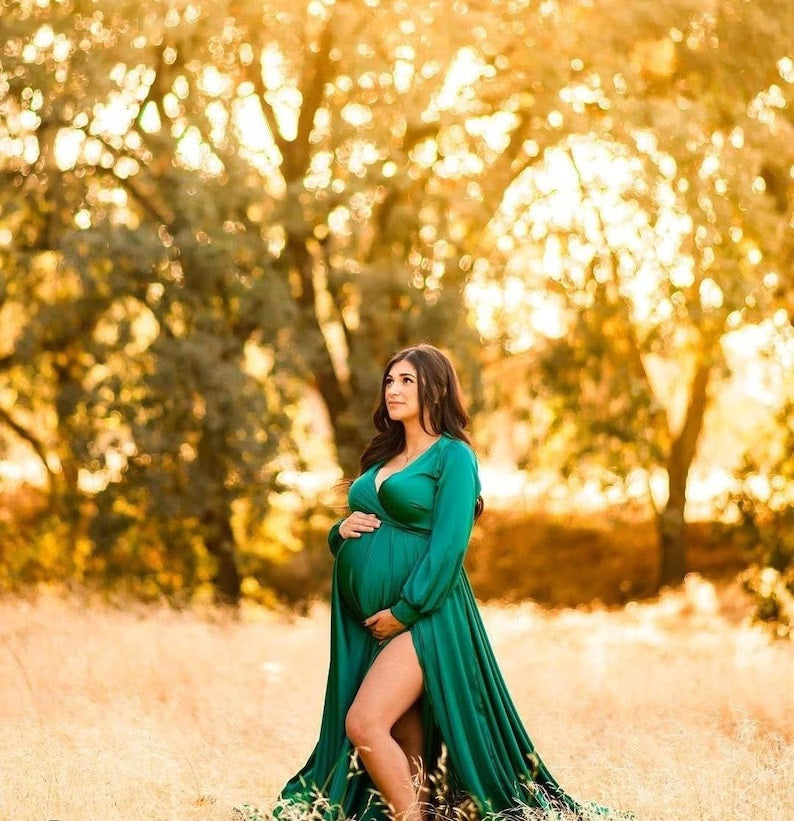 Sophisticated Dress for Expecting Moms Flattering Maternity Gown