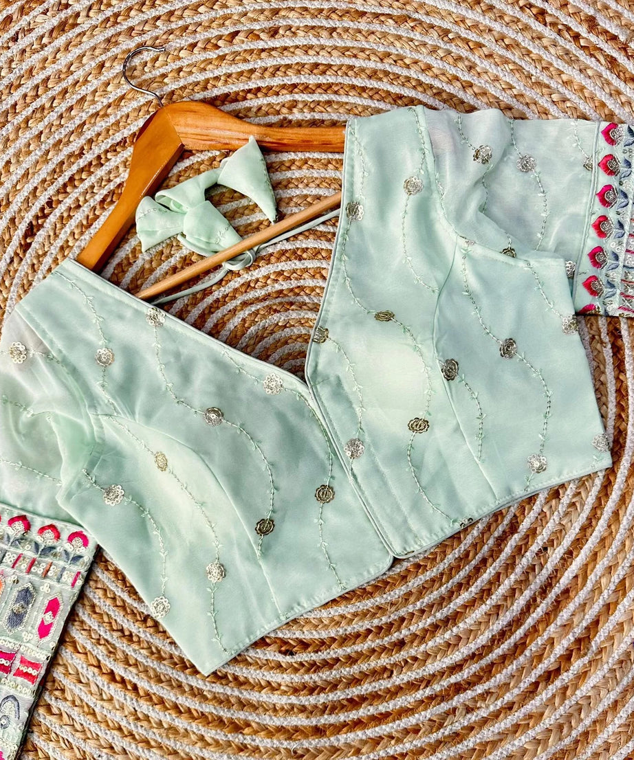 Full Stitched Milan Georgette Fancy Designer Traditional Look Blouse Choli