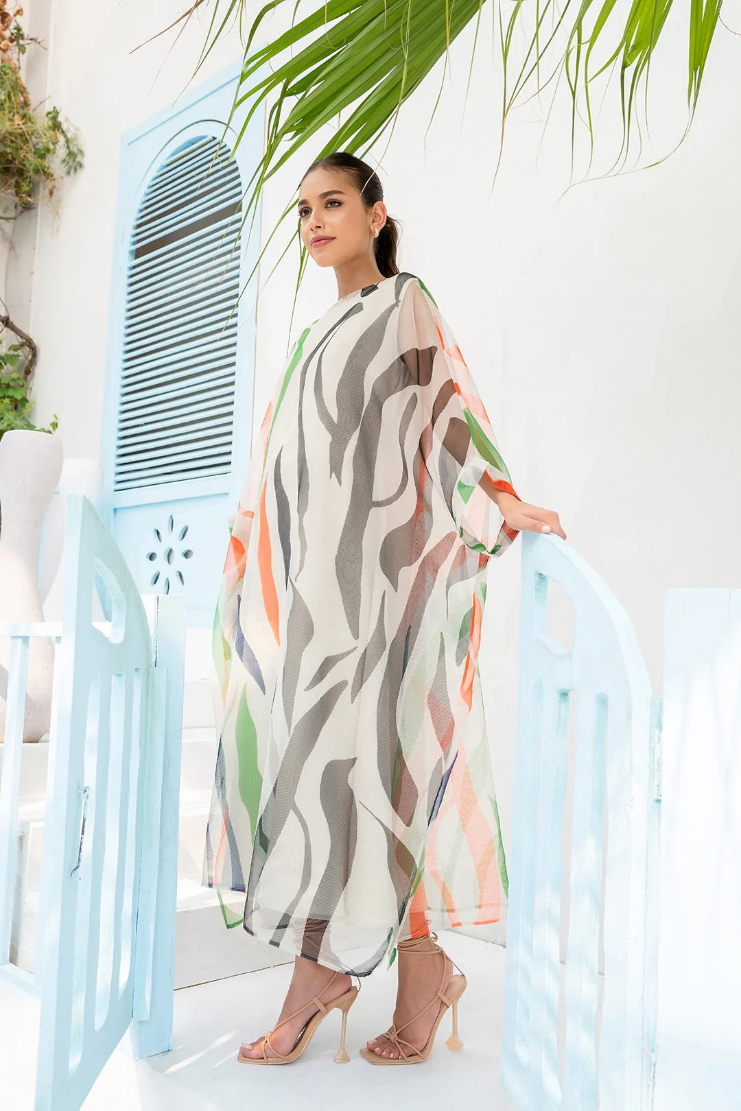 Georgette Kaftan with Cotton Inner - Lightweight and Comfortable Women's Caftan