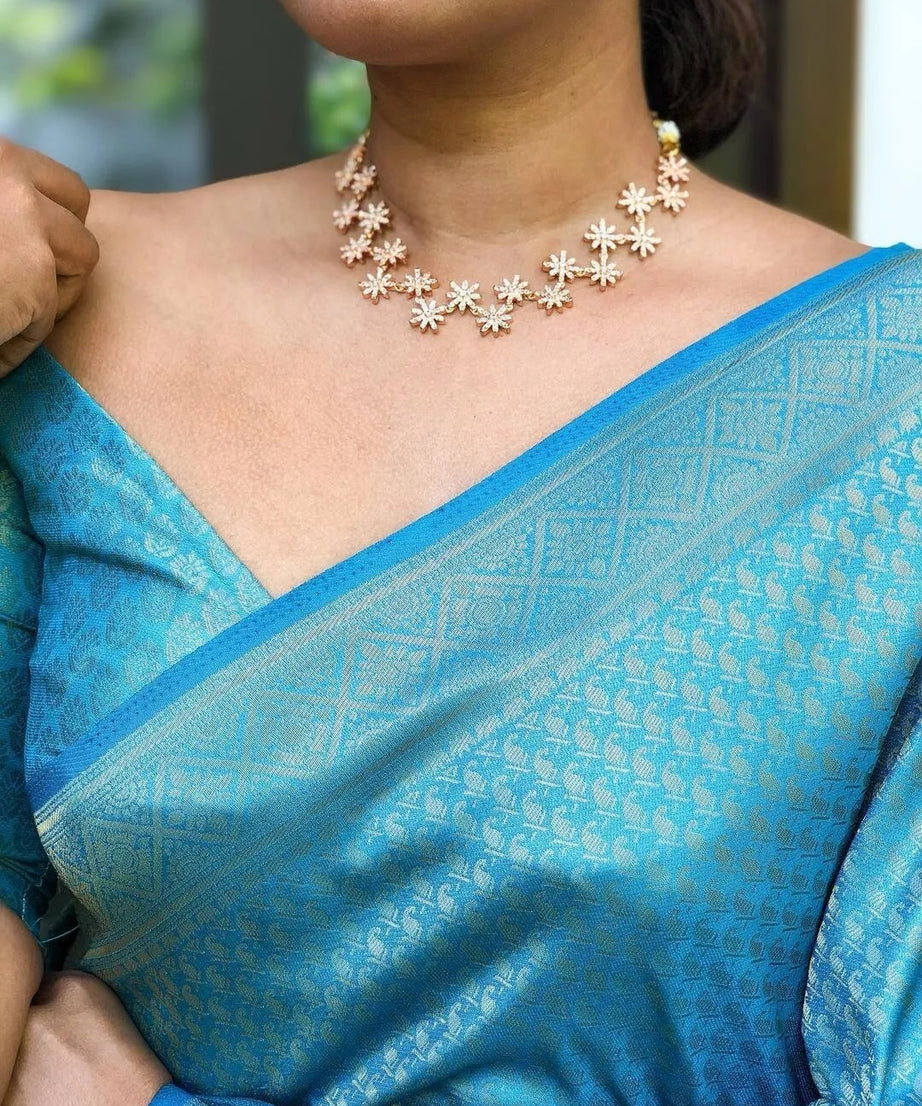 Soft Lichi Silk Cloth Saree With Blouse