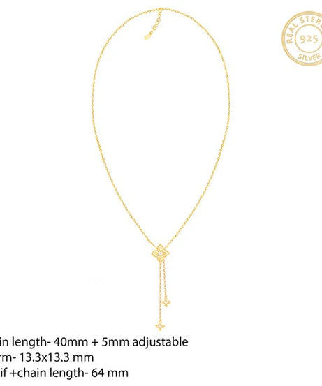 Golden Artsy Floral Necklace